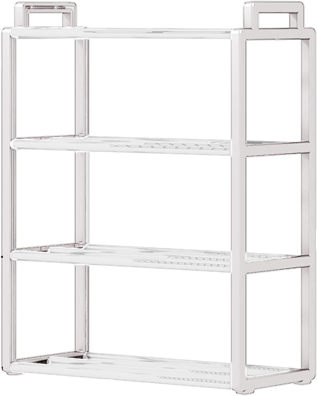 3-Tier Metal Storage Rack – Multipurpose Organizer Shelf for Kitchen, Bathroom, Living Room – Silver