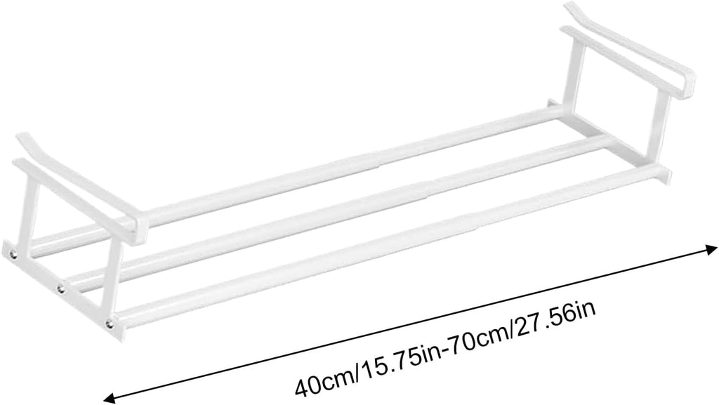 Adjustable Expandable Kitchen Hanging Storage Rack | Cabinet Organizer for Cups, Bowls, Utensils, and More