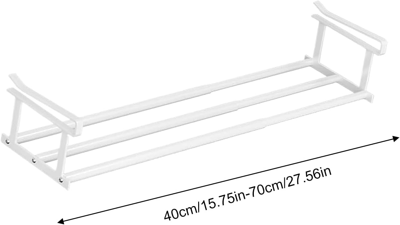 Adjustable Expandable Kitchen Hanging Storage Rack | Cabinet Organizer for Cups, Bowls, Utensils, and More