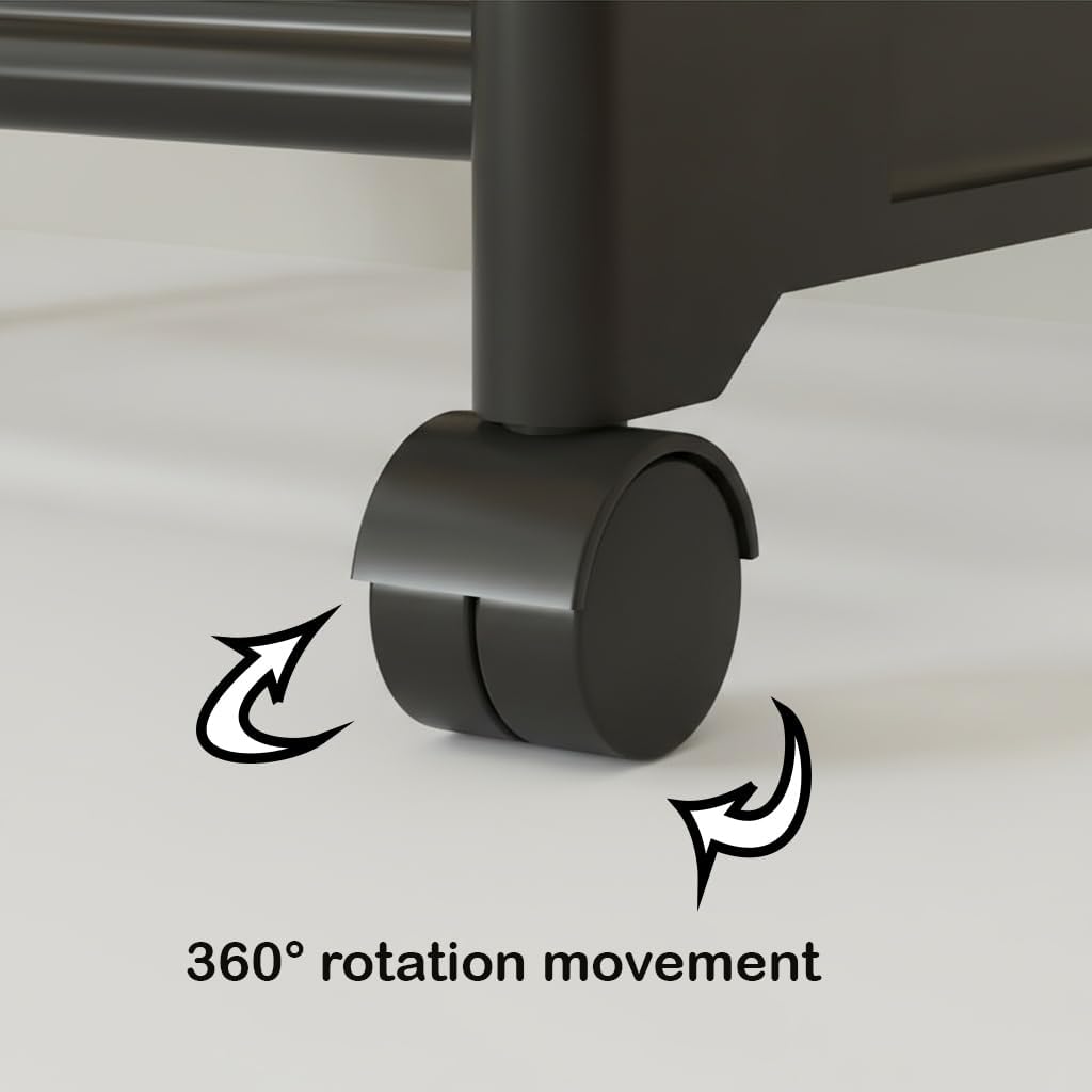 4-Tier Rolling Shoe Rack with Wheels – Space-Saving Shoe Organizer Shelf for Entryway, Bedroom, Living Room