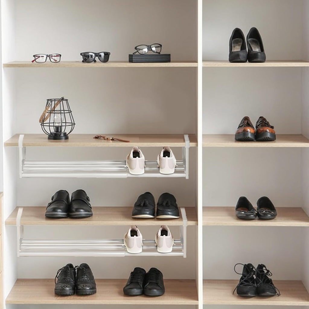 Adjustable Expandable Kitchen Hanging Storage Rack | Cabinet Organizer for Cups, Bowls, Utensils, and More