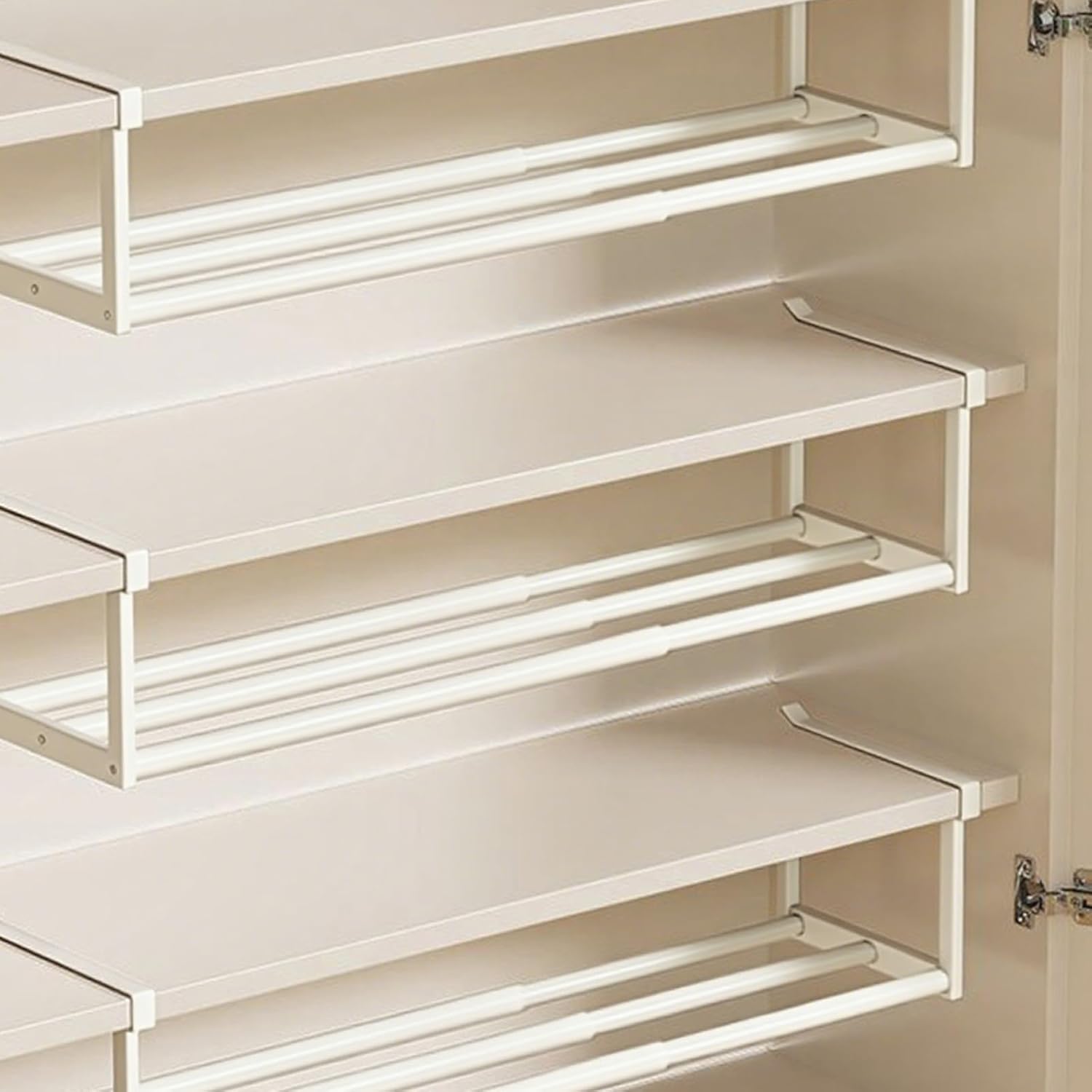 Adjustable Expandable Kitchen Hanging Storage Rack | Cabinet Organizer for Cups, Bowls, Utensils, and More