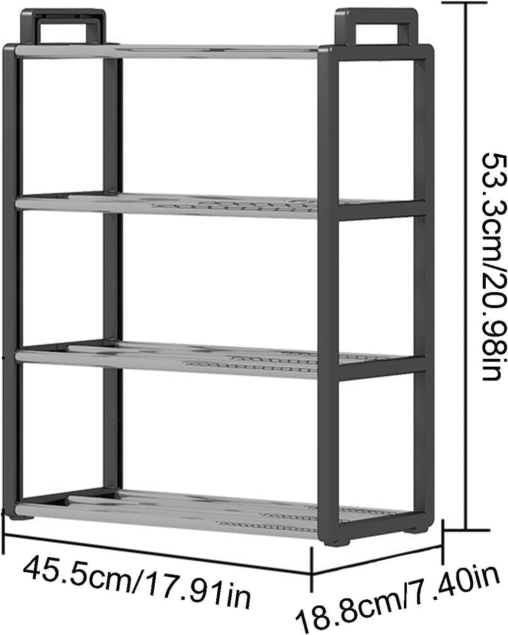 Multi-Purpose 3-Tier Shoe Rack Storage Organizer with Handles – Space-Saving and Durable Design