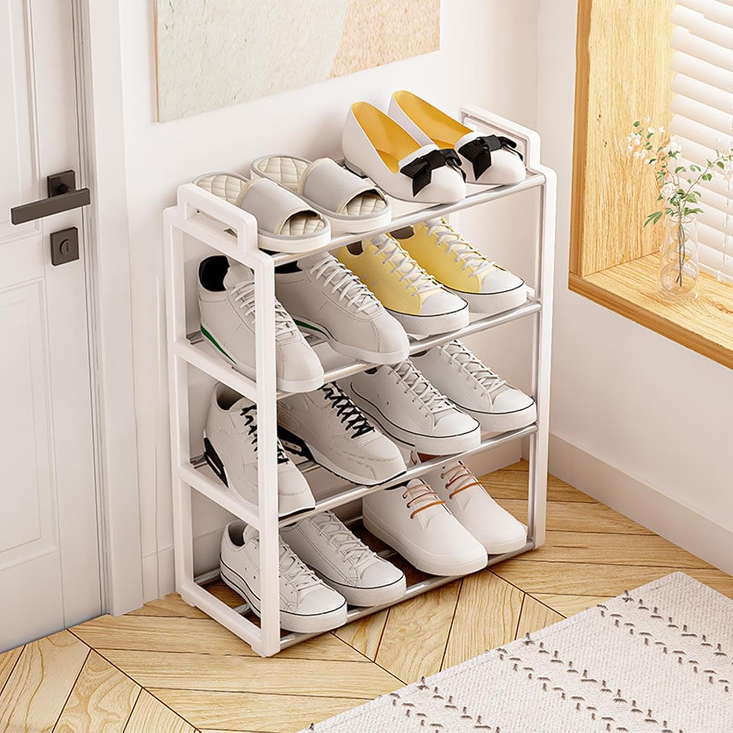 3-Tier Metal Storage Rack – Multipurpose Organizer Shelf for Kitchen, Bathroom, Living Room – Silver