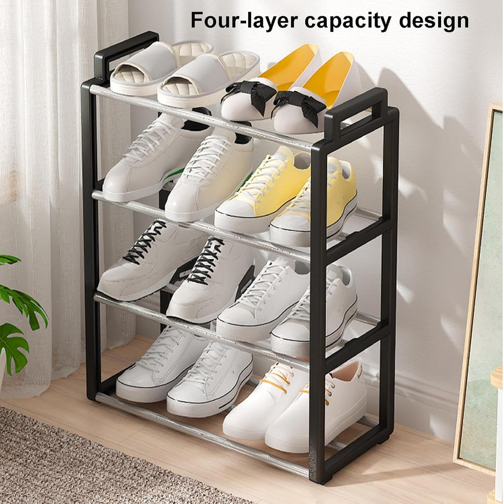 Multi-Purpose 3-Tier Shoe Rack Storage Organizer with Handles – Space-Saving and Durable Design