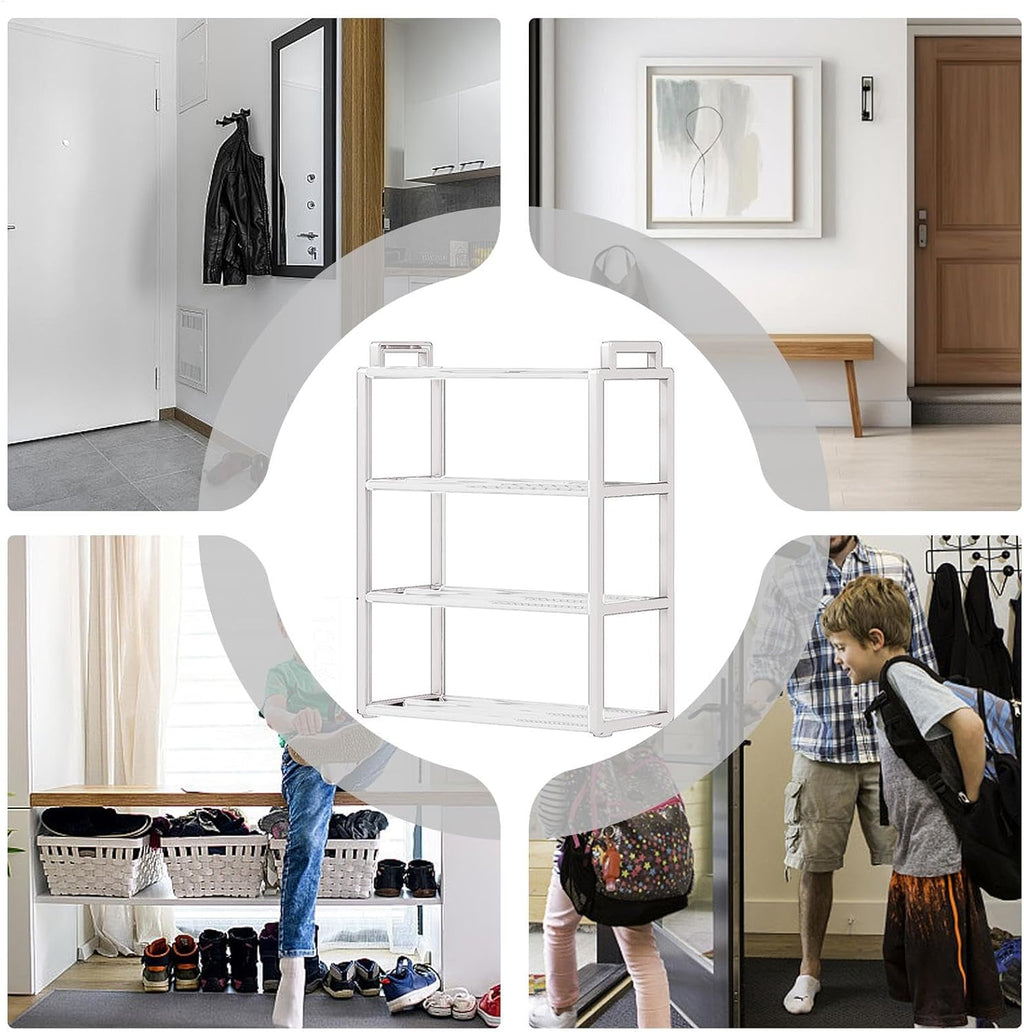 3-Tier Metal Storage Rack – Multipurpose Organizer Shelf for Kitchen, Bathroom, Living Room – Silver